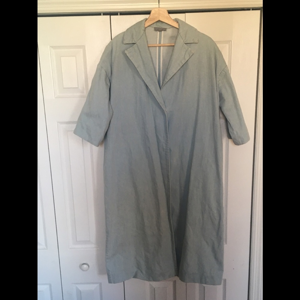 Cos Light Blue Denim Trench